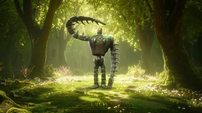 【宮崎駿】宅急便工作室-場景系列 拉普達機器人1