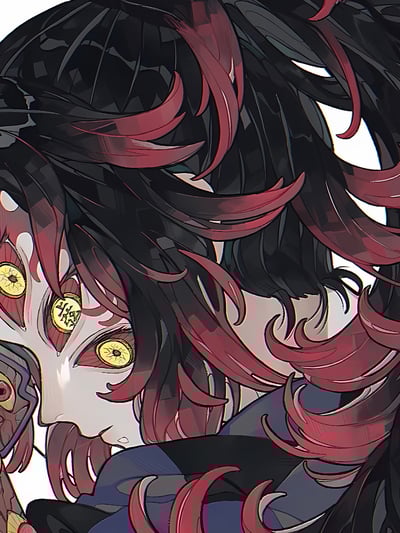 【週邊】星空工作室-黑死牟 Kokushibo上弦之壹鬼滅之刃無限城篇猗窩座炎柱動畫二次元裝飾畫4