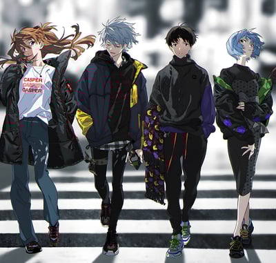 【週邊】H2工作室-潮流EVA 新世紀福音戰士明日香綾波麗碇真嗣渚薰裝飾畫4