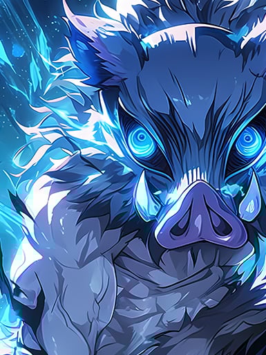 【週邊】巴洛克-閃光伊之助鬼滅九小隻鬼滅之刃無限城篇Inosuke炭治郎炎柱動漫裝飾畫3