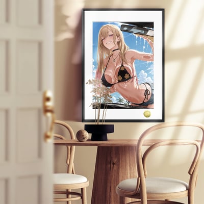 【週邊】皇呱－更衣人偶墜入愛河 夏日泳裝喜多川海夢 第三彈 裝飾畫&午睡毯&地毯3