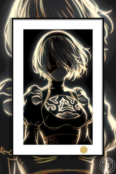 【週邊】H2工作室-2B 尼爾機械紀元尤爾哈2B裝飾畫1