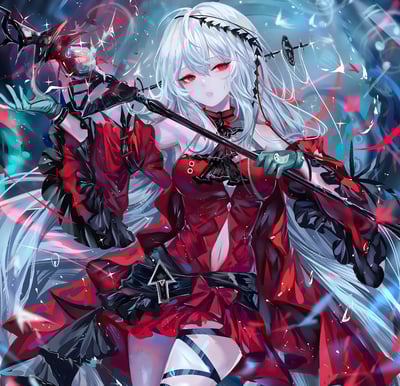 【週邊】H2工作室-濁心斯卡蒂 明日方舟史卡蒂紅蒂動漫二次元裝飾畫4