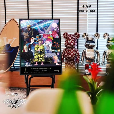 【週邊】千鳥社-賽博龐克邊緣行者露西大衛麗貝卡櫻花季簽名裝飾畫2