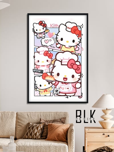 【週邊】巴洛克－Hello Kitty 漫格kitty 裝飾畫&冰箱貼4