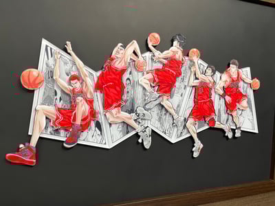 【週邊】萌萌匠-灌籃高手冰箱貼 3D立體湘北五虎磁貼6