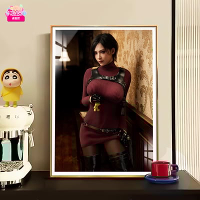 【週邊】阿喵畫社－惡靈古堡 站姿 艾達王 裝飾畫2