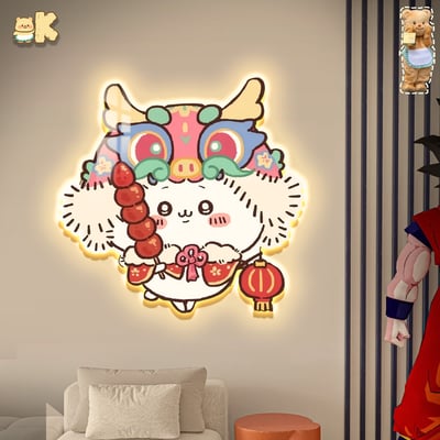 【週邊】阿喵畫社-舞獅烏薩奇燈帶畫6