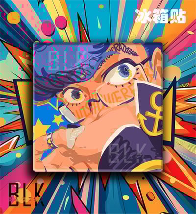 【週邊】巴洛克－JOJO的奇妙冒險 東方仗助 裝飾畫 & 冰箱貼2