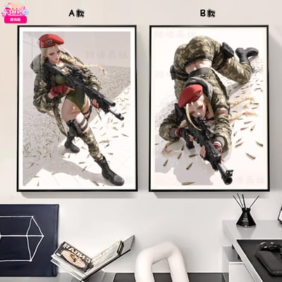 【週邊】阿喵畫社－迷彩 嘉米雙聯 裝飾畫1