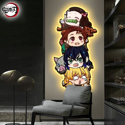 【週邊】阿喵畫社-鬼滅之刃Q版床頭燈帶畫3