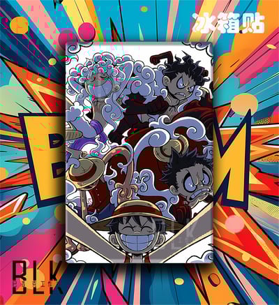 【週邊】巴洛克－海賊王 檔位路飛 裝飾畫 & 冰箱貼2