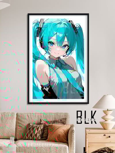 【週邊】巴洛克－初音未來 微笑初音 裝飾畫&冰箱貼4