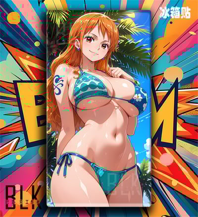 【週邊】巴洛克－泳裝系列 泳裝娜美 泳裝女帝 泳裝春麗 裝飾畫&冰箱貼5