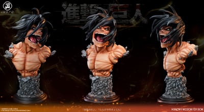 【進擊的巨人】BBSD STUDIO－艾連 半身雕像3