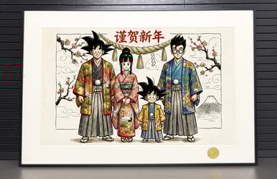 【週邊】H2工作室－七龍珠 新年龍珠 裝飾畫2