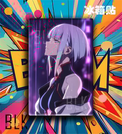 【週邊】巴洛克－電馭叛客：邊緣行者 雨中露西 裝飾畫＆冰箱貼5