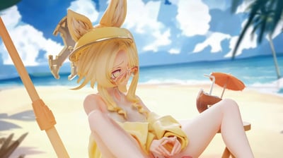 【碧藍檔案】Haruhi-studio-沙灘泳裝聖亞11