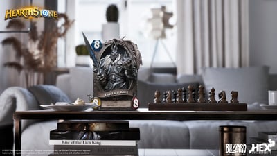 【正版授權】Blizzard x HEX Collectibles-暴雪遊戲 爐石傳說 巫妖王卡牌藝術雕像16