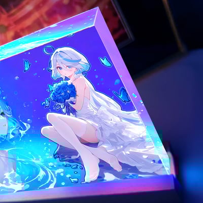 【週邊】阿喵畫社-深海 芙寧娜發光透明卡磚4