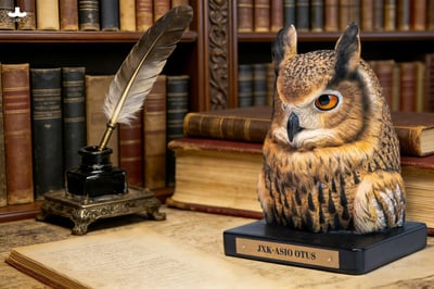 【正版授權】JXK－Statue Aura 長耳鴞頭雕1