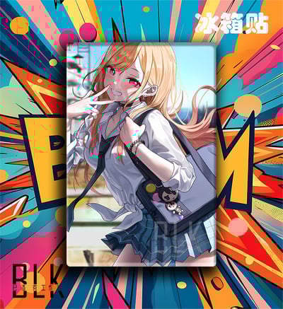 【週邊】巴洛克－戀上換裝娃娃 校服喜多川 裝飾畫&冰箱貼5