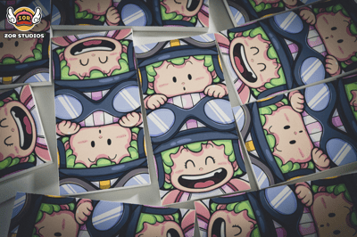 【週邊】ZOR-Studios-手繪藝術掛畫 企鵝村笑臉組9