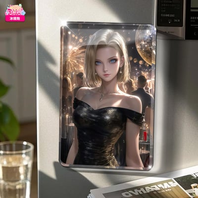 【週邊】阿喵畫社－七龍珠 黑金晚宴 18號 裝飾畫2