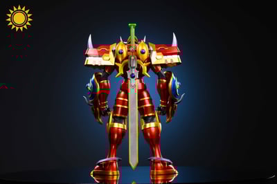 【數碼寶貝】太陽模玩-凱撒暴龍獸 鎧甲加魯魯3