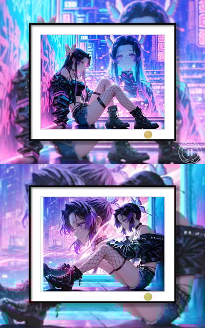 【週邊】H2工作室-賽博香奈惠 鬼滅之刃花柱鬼殺隊蝴蝶忍動漫二次元裝飾畫5