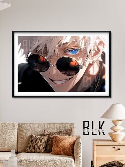 【週邊】巴洛克－咒術迴戰 微笑五條悟 裝飾畫&冰箱貼4