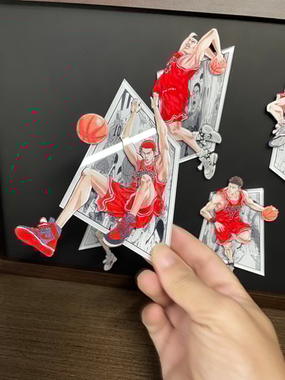 【週邊】萌萌匠-灌籃高手冰箱貼 3D立體湘北五虎磁貼7