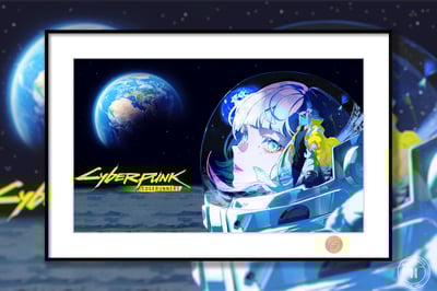 【週邊】H2工作室－賽博龐克：邊緣行者 大衛 露西 裝飾畫1