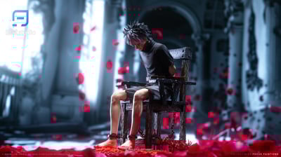 【東京喰種】加減 studio-椅子上的白髮少年 金木研2