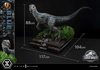 【正版授權】Prime 1 Studio－侏羅紀世界：殞落國度 迅猛龍 小藍15