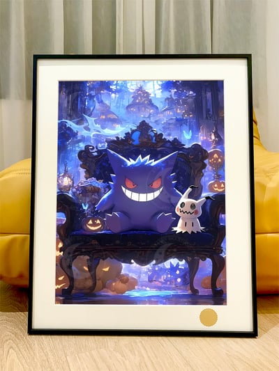 【週邊】星空工作室-王座耿鬼 寶可夢神奇寶貝謎擬丘皮卡丘Gengar動畫遊戲二次元裝飾畫1