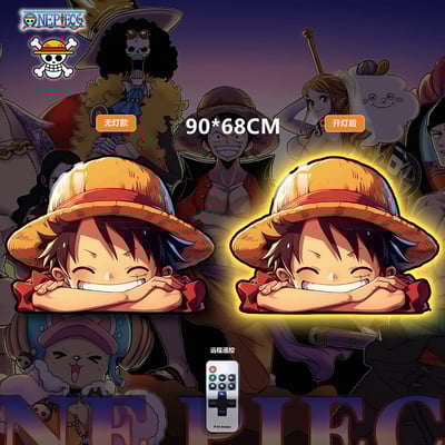 【週邊】阿喵畫社-草帽路飛Q版大頭床頭燈帶1