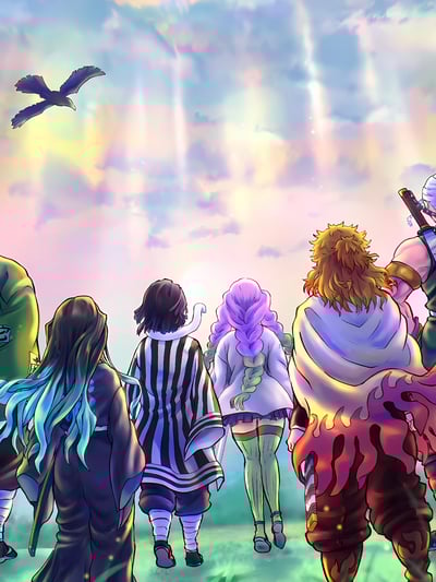 【週邊】星空工作室－鬼滅之刃 九柱背影 裝飾畫3