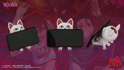 【膽大黨】WAWA studio-高速婆婆招財貓吃漢堡 冰箱貼 手機支架8