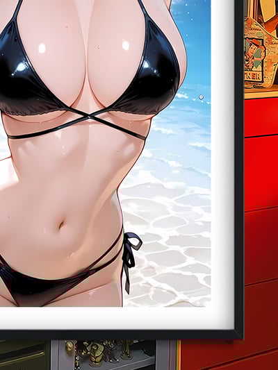 【週邊】巴洛克－電鋸人 泳裝蕾塞 裝飾畫 & 冰箱貼3