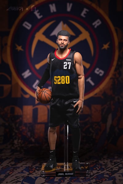 【可動人偶】Aom Toys-賈馬爾穆雷絕殺湖人歷史名畫親塗套裝4