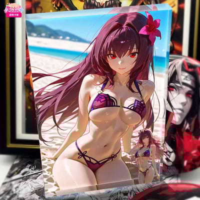 【週邊】阿喵畫社－海風吹吹 斯卡哈 透明卡磚&護腕滑鼠墊1