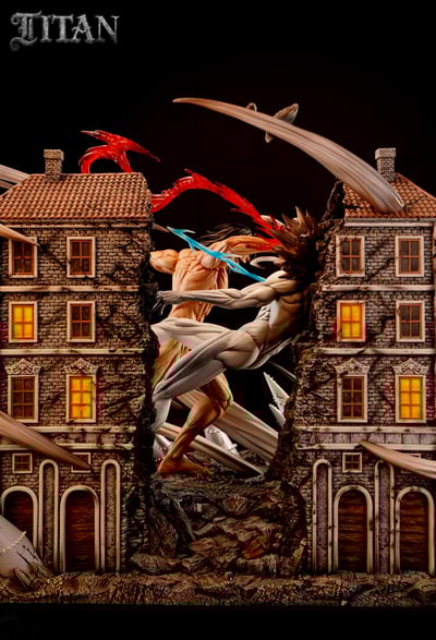 【進擊的巨人】TITAN工作室-大型巨人 第一彈 戰錘巨人VS進巨9