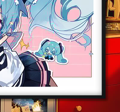 【週邊】巴洛克－畫師初音 裝飾畫 & 冰箱貼4