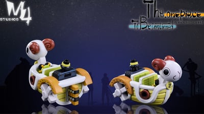 【海賊王】M4工作室-全員船系列 第十三彈 桑尼工具船 迷你梅利2號船3