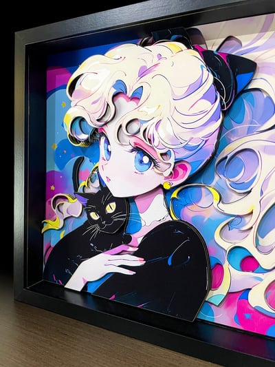 【週邊】萌萌匠-美少女戰士水冰月3D立體畫 第二彈4