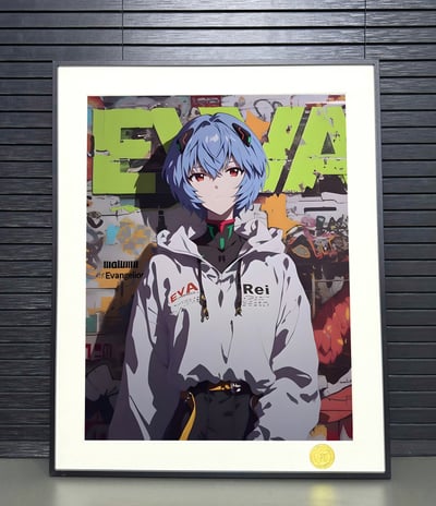【週邊】H2工作室－新世紀福音戰士 塗鴉綾波麗 裝飾畫2