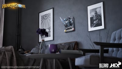 【正版授權】Blizzard x HEX Collectibles-暴雪遊戲 爐石傳說 巫妖王卡牌藝術雕像19