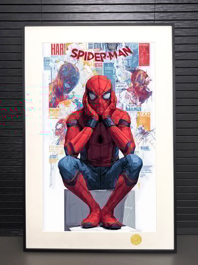 【週邊】H2工作室－塗鴉蜘蛛人 裝飾畫2
