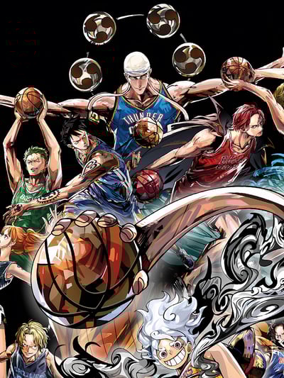 【週邊】星空工作室－海賊王 OP X NBA 裝飾畫4